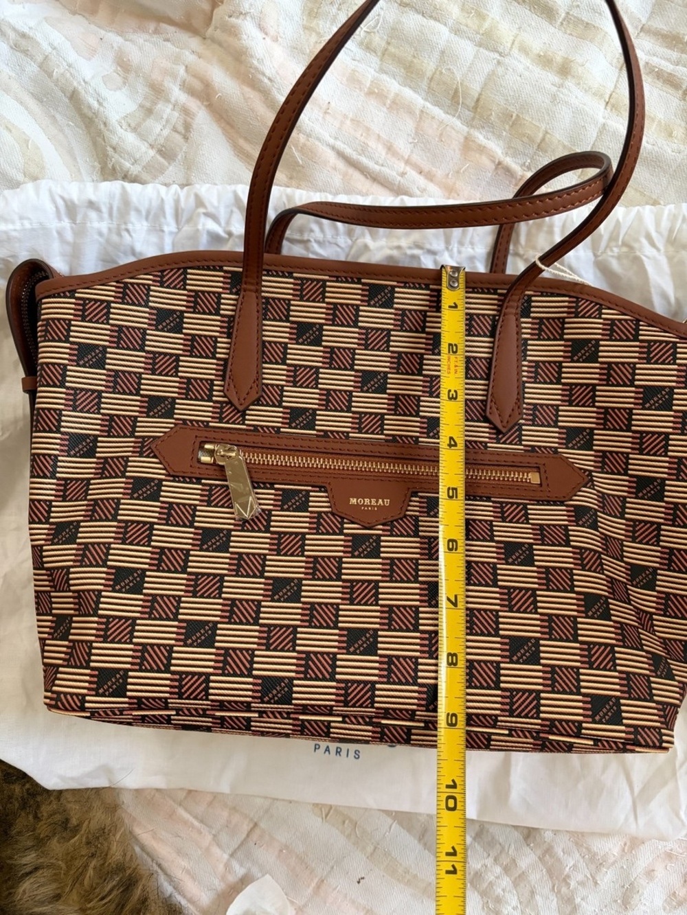 Moreau Paris Monaco small zip tote made in Italy - Picture 14 of 16